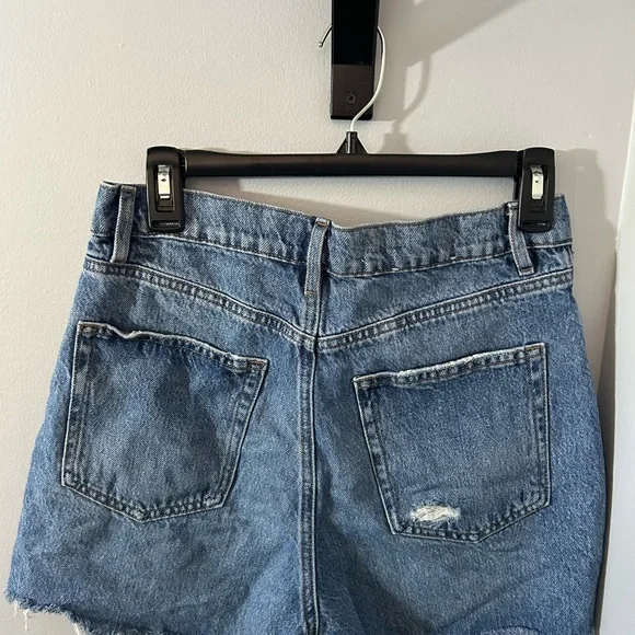 Garage Blue Distressed Jean Shorts - Picture 2 of 3